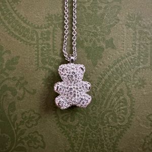 Genuine Swarovski crystal teddy pendant and necklace